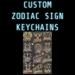 Custom Zodiac Sign Keychain
