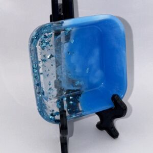 Small Square Light Blue Marble Trinket Tray