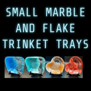 Small Marble and Flake Trinket Trays
